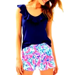 Lilly Pulitzer Hazelle Stretch Short in Cracked Up Lobster Size 12