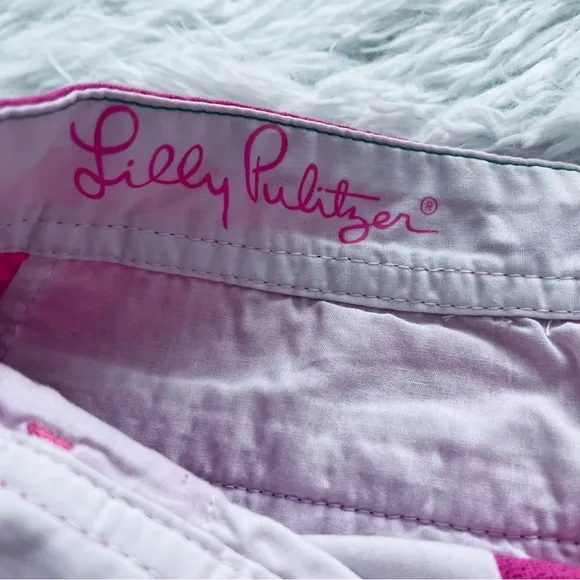 Lilly Pulitzer | Hotty Pink Textured Buttercup Scalloped Hem Shorts