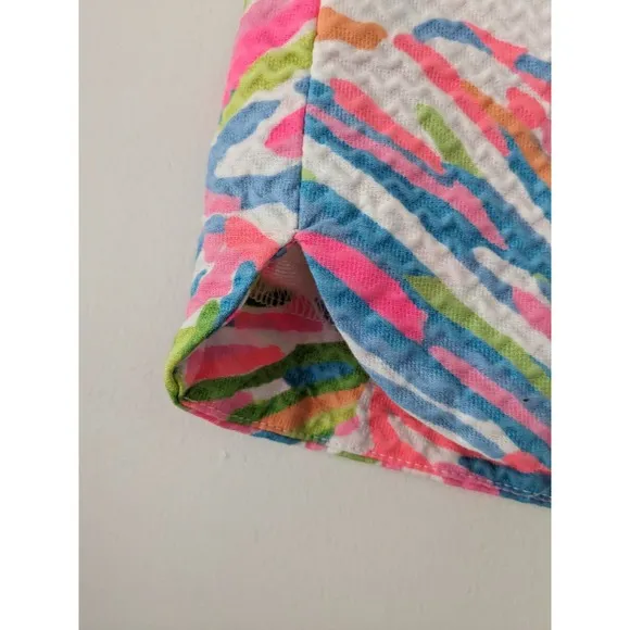 Lilly Pulitzer Sz 10 ADIE Bold Shellebrate Pink Print Shorts