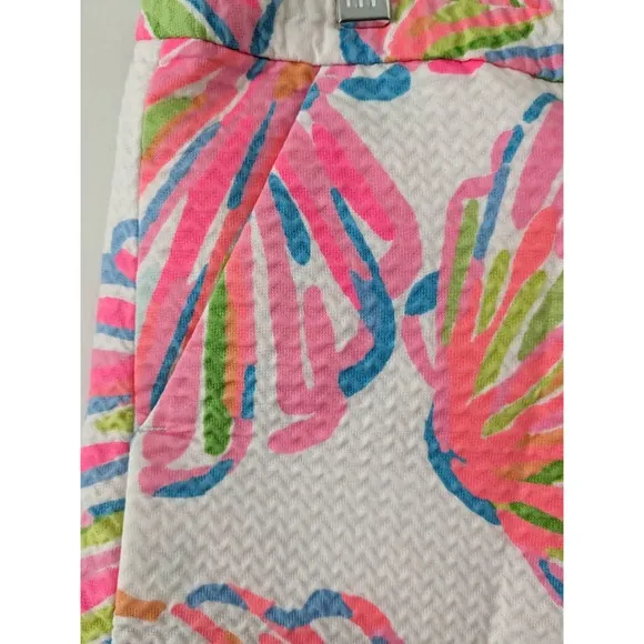Lilly Pulitzer Sz 10 ADIE Bold Shellebrate Pink Print Shorts
