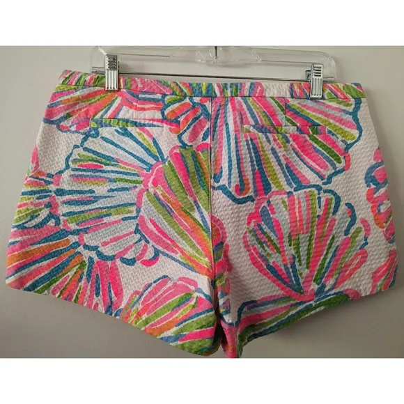 Lilly Pulitzer Sz 10 ADIE Bold Shellebrate Pink Print Shorts