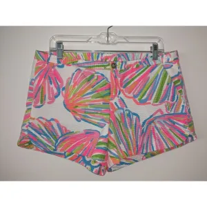 Lilly Pulitzer Sz 10 ADIE Bold Shellebrate Pink Print Shorts