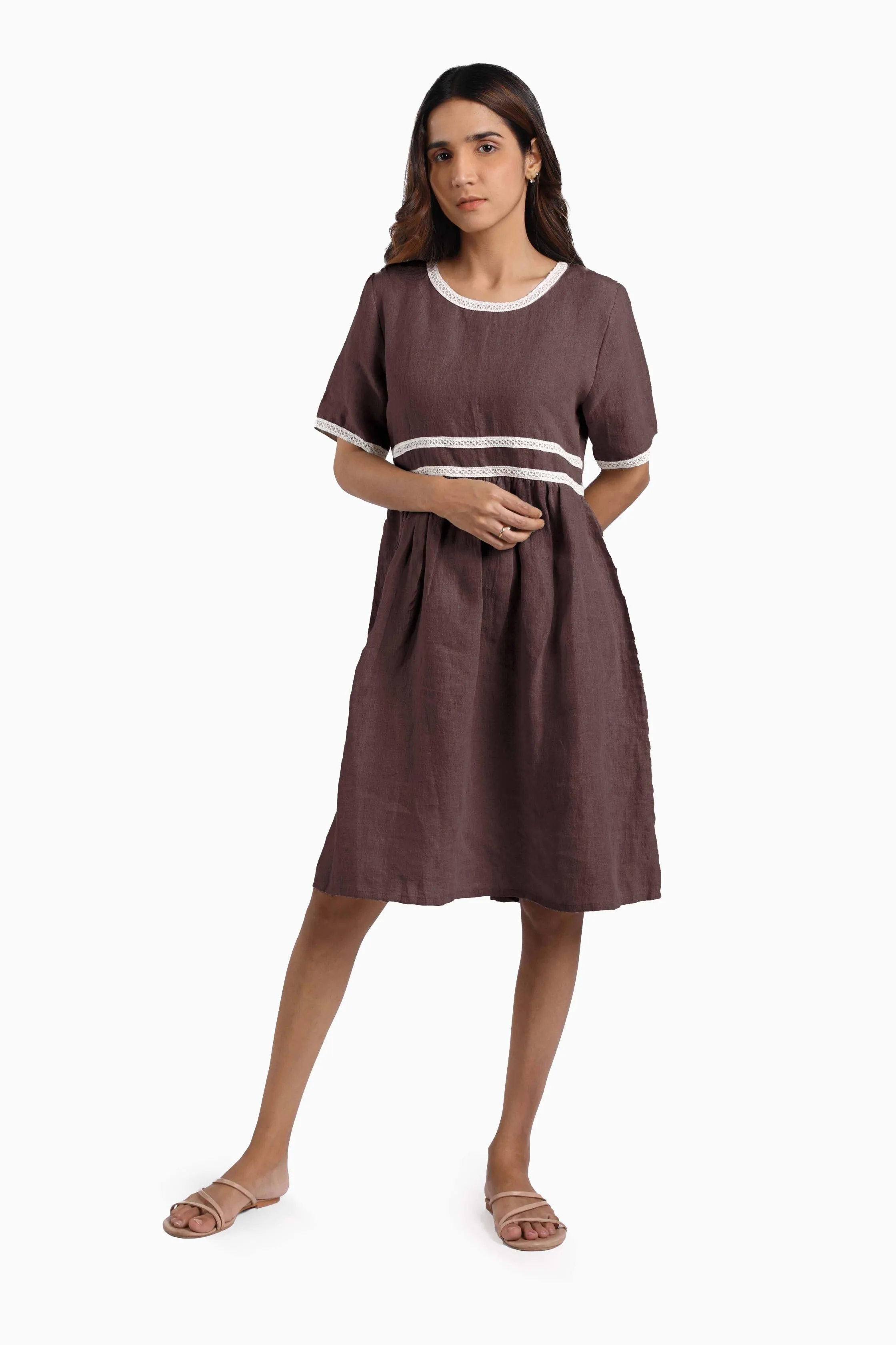 Linen Alchemy Midi Dress-Sunburnt Yellow