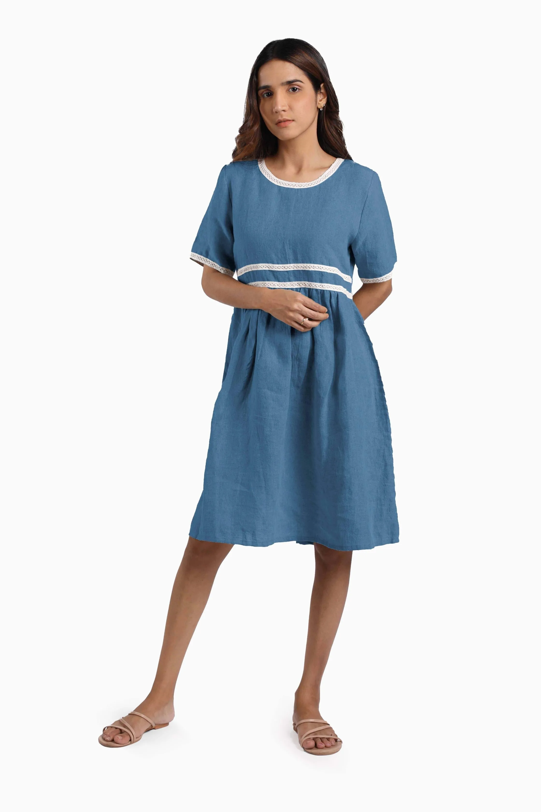 Linen Alchemy Midi Dress-Sunburnt Yellow