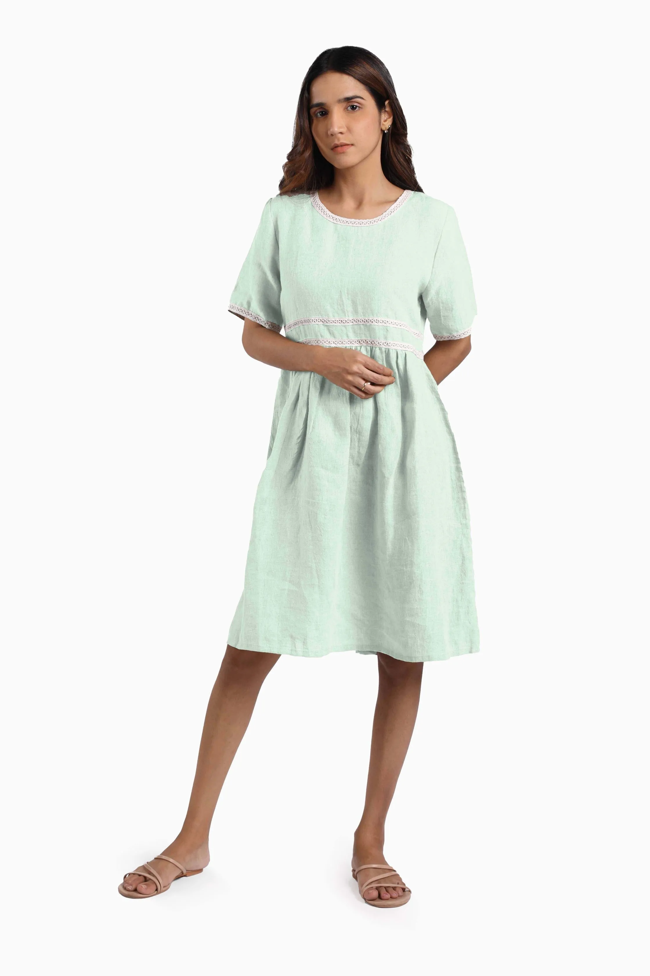 Linen Alchemy Midi Dress-Sunburnt Yellow