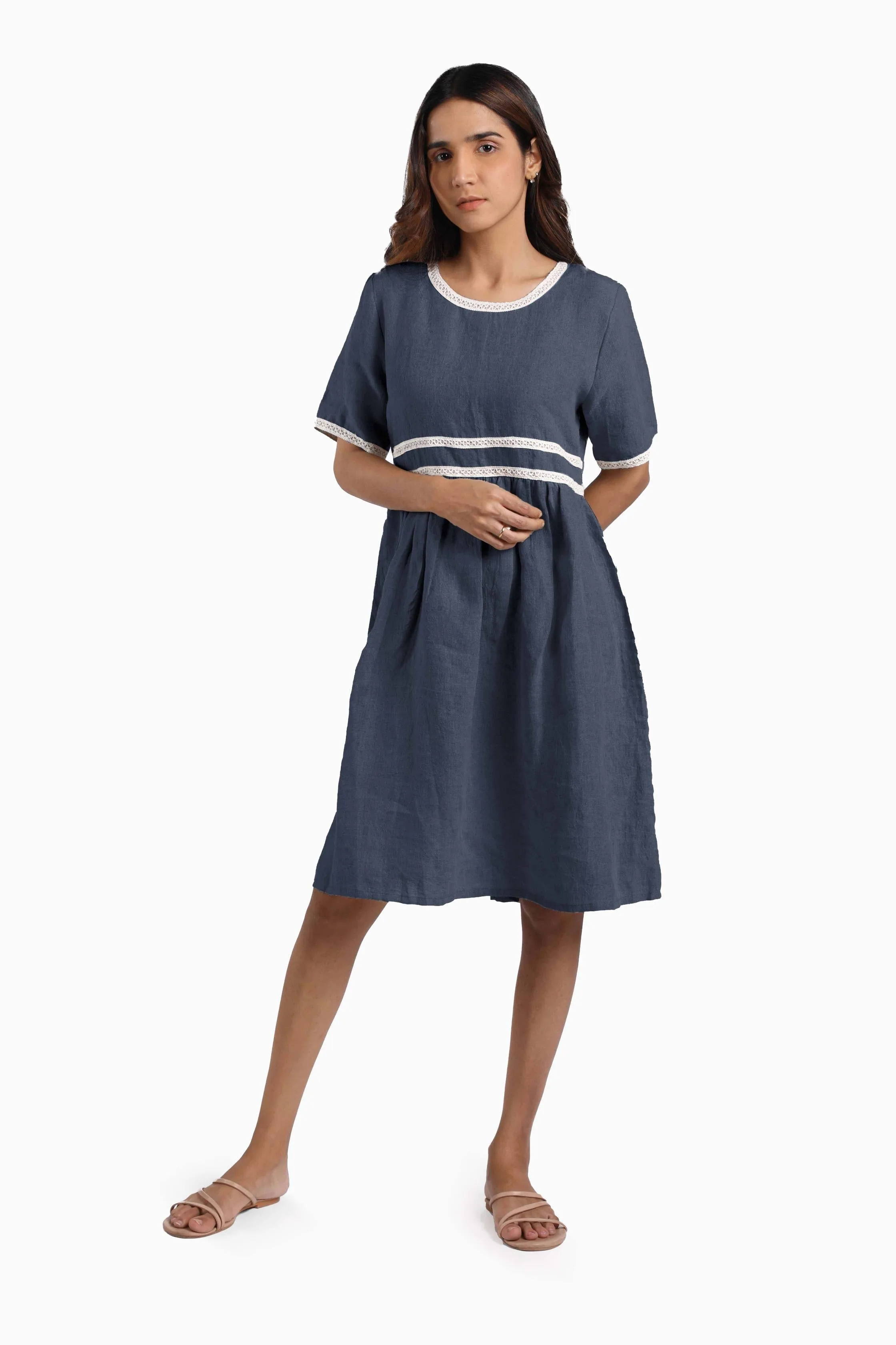 Linen Alchemy Midi Dress-Sunburnt Yellow