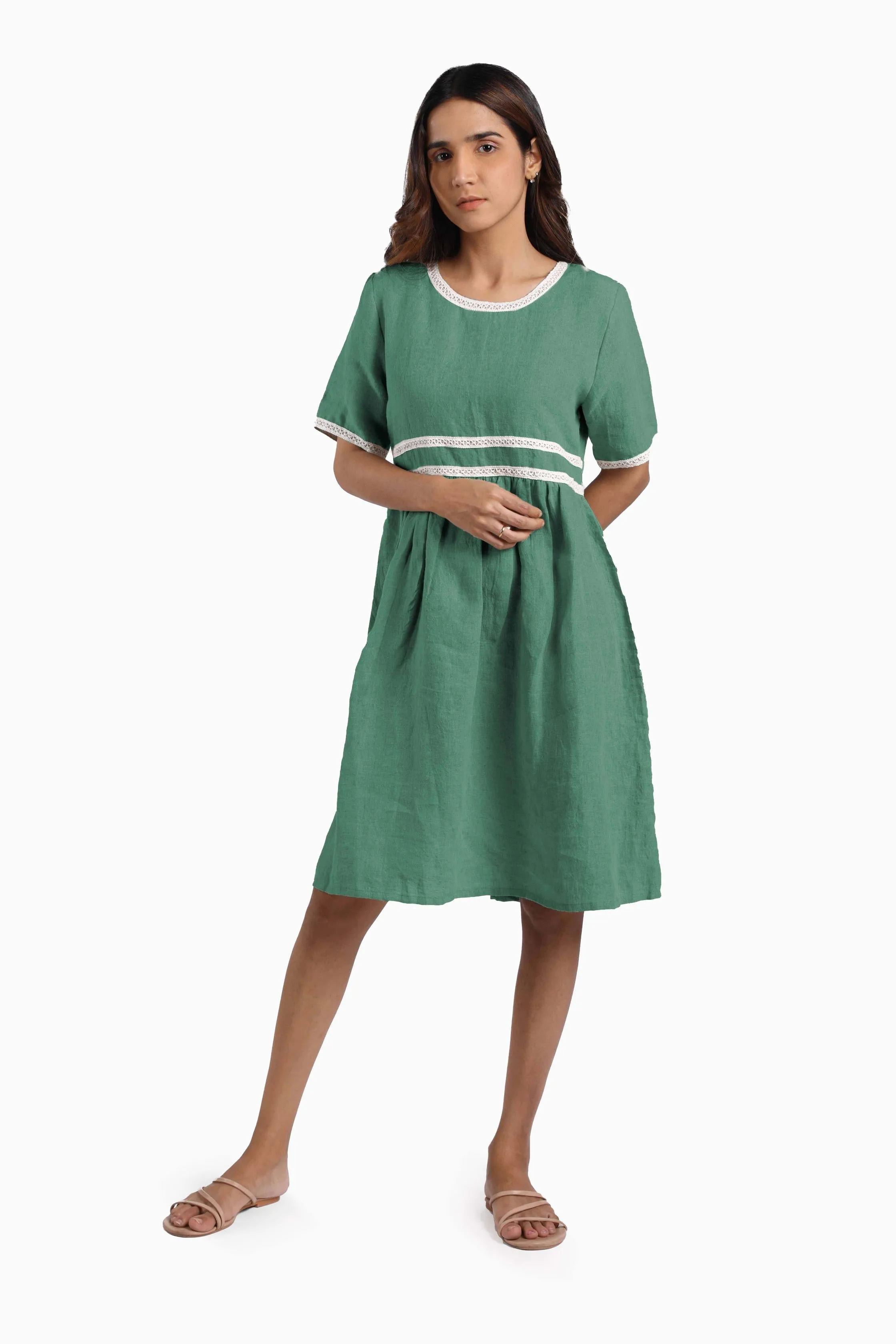 Linen Alchemy Midi Dress-Sunburnt Yellow