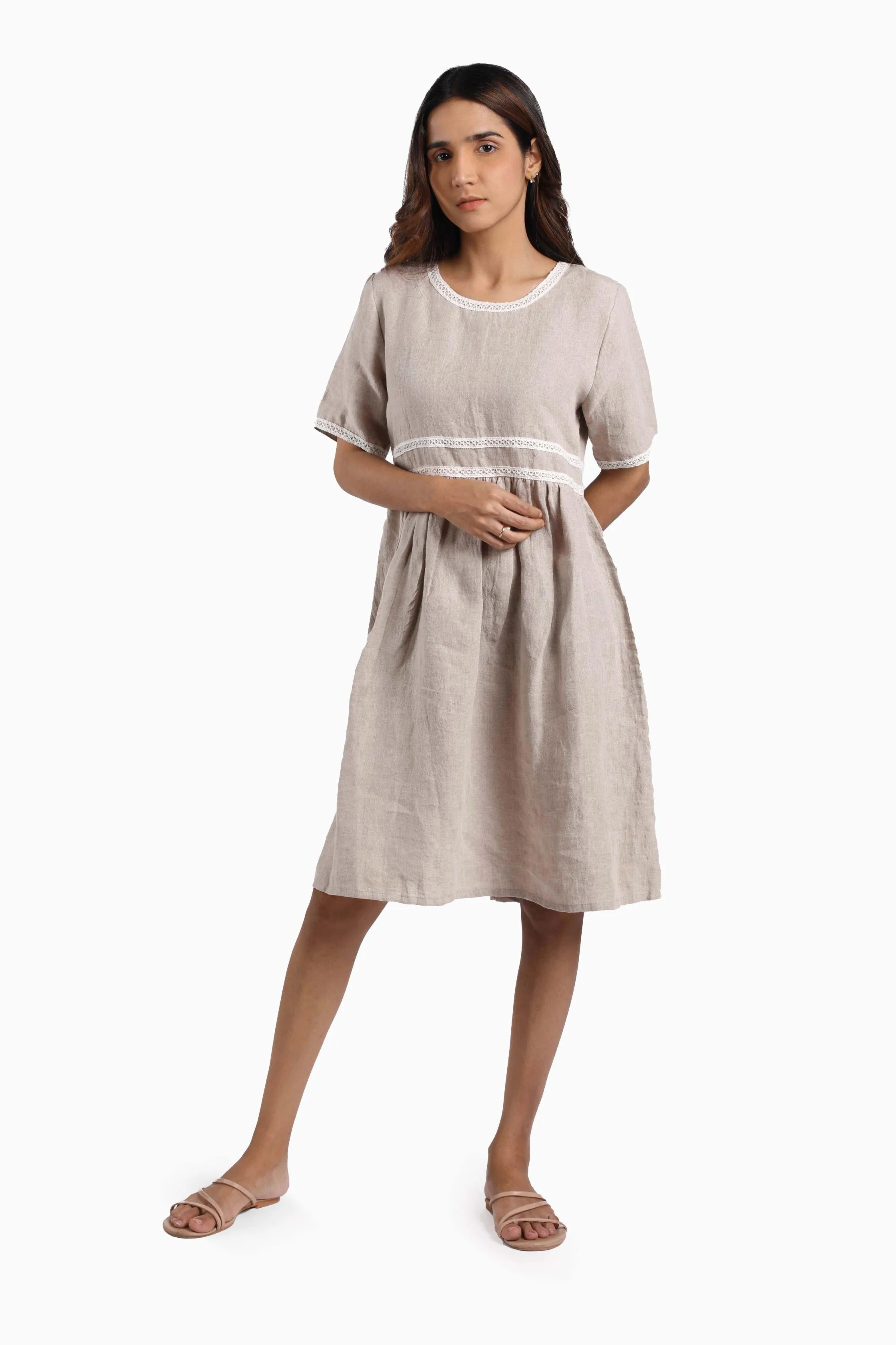 Linen Alchemy Midi Dress-Sunburnt Yellow