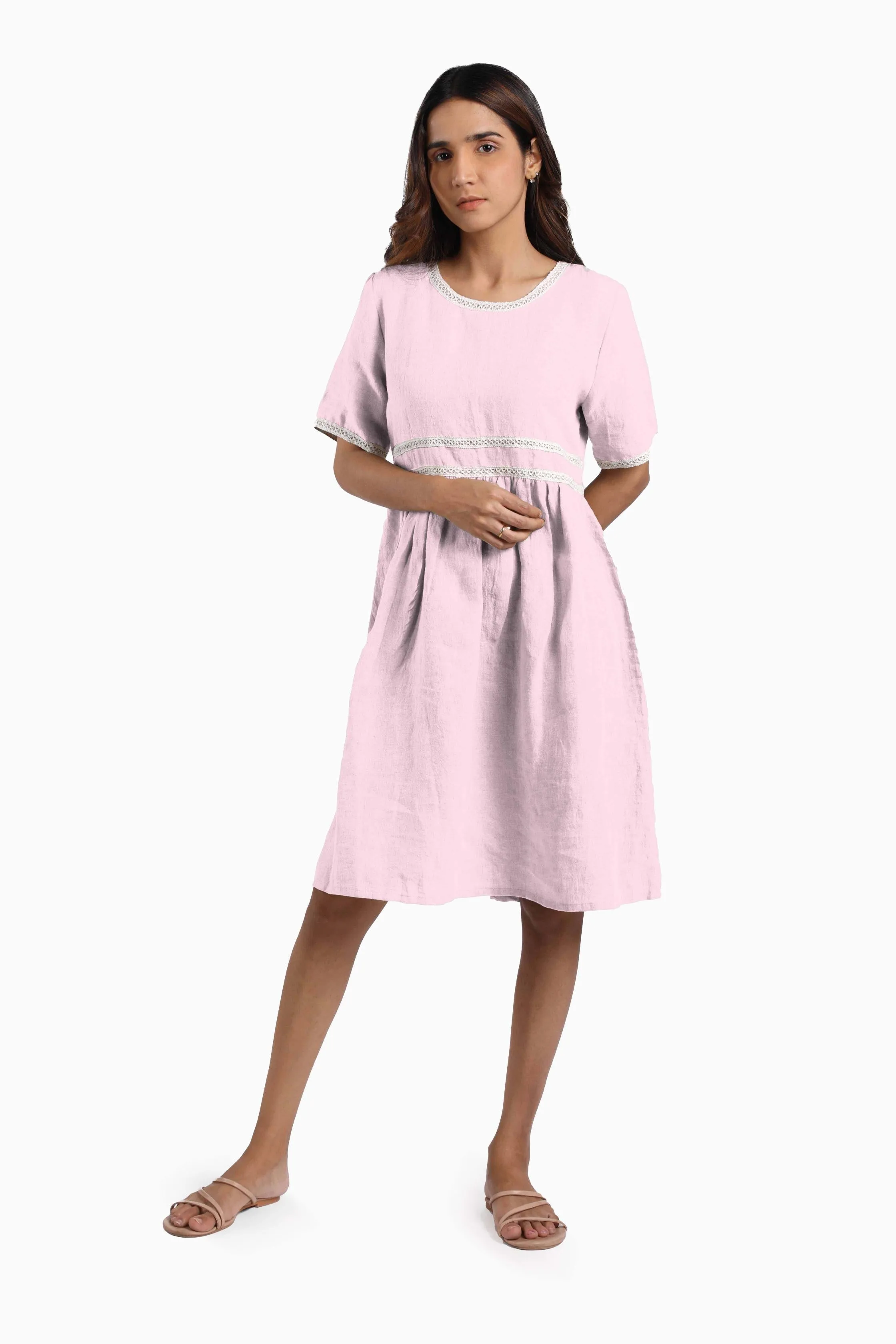 Linen Alchemy Midi Dress-Sunburnt Yellow