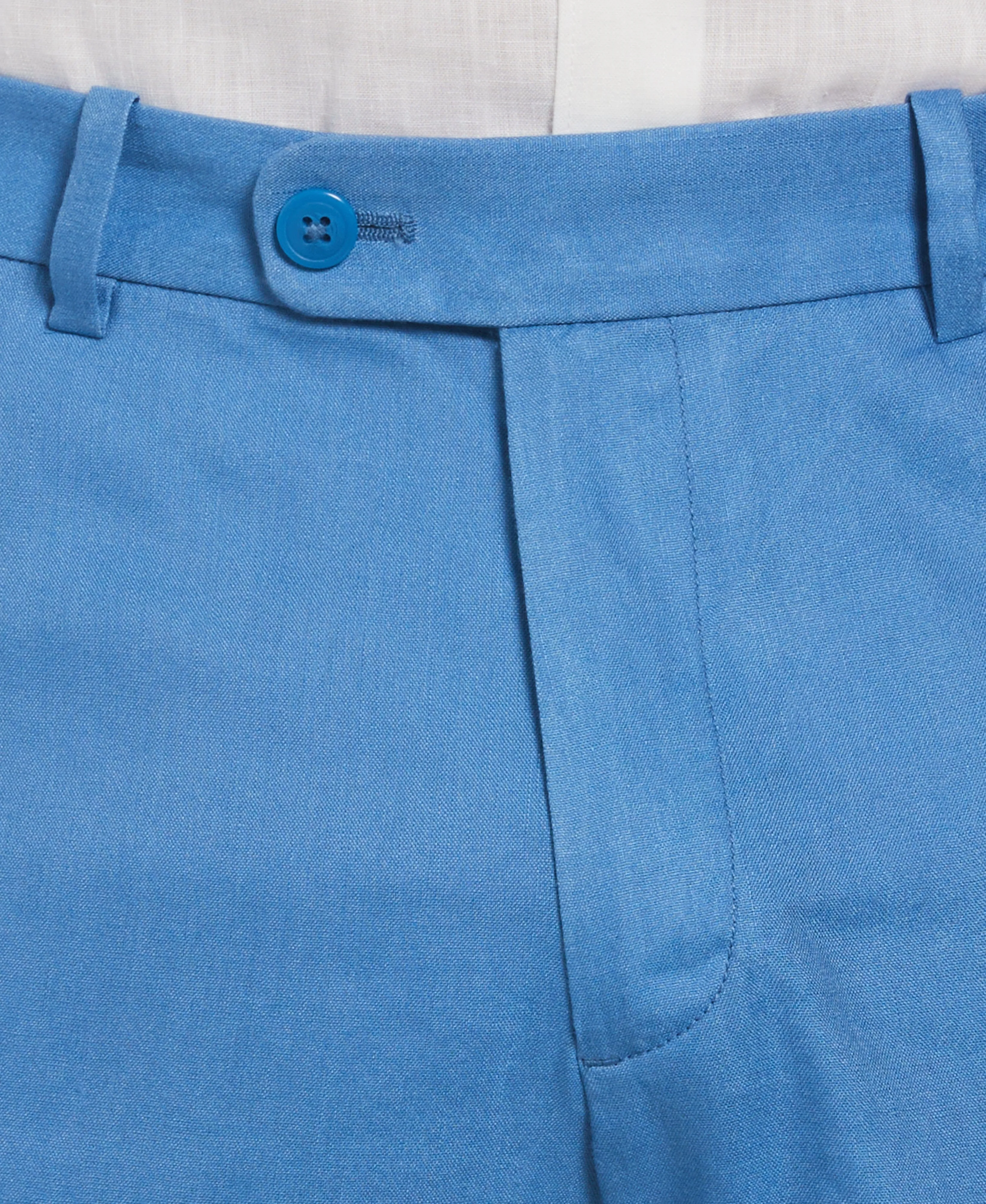 Linen-Blend Stretch Flat-Front Shorts