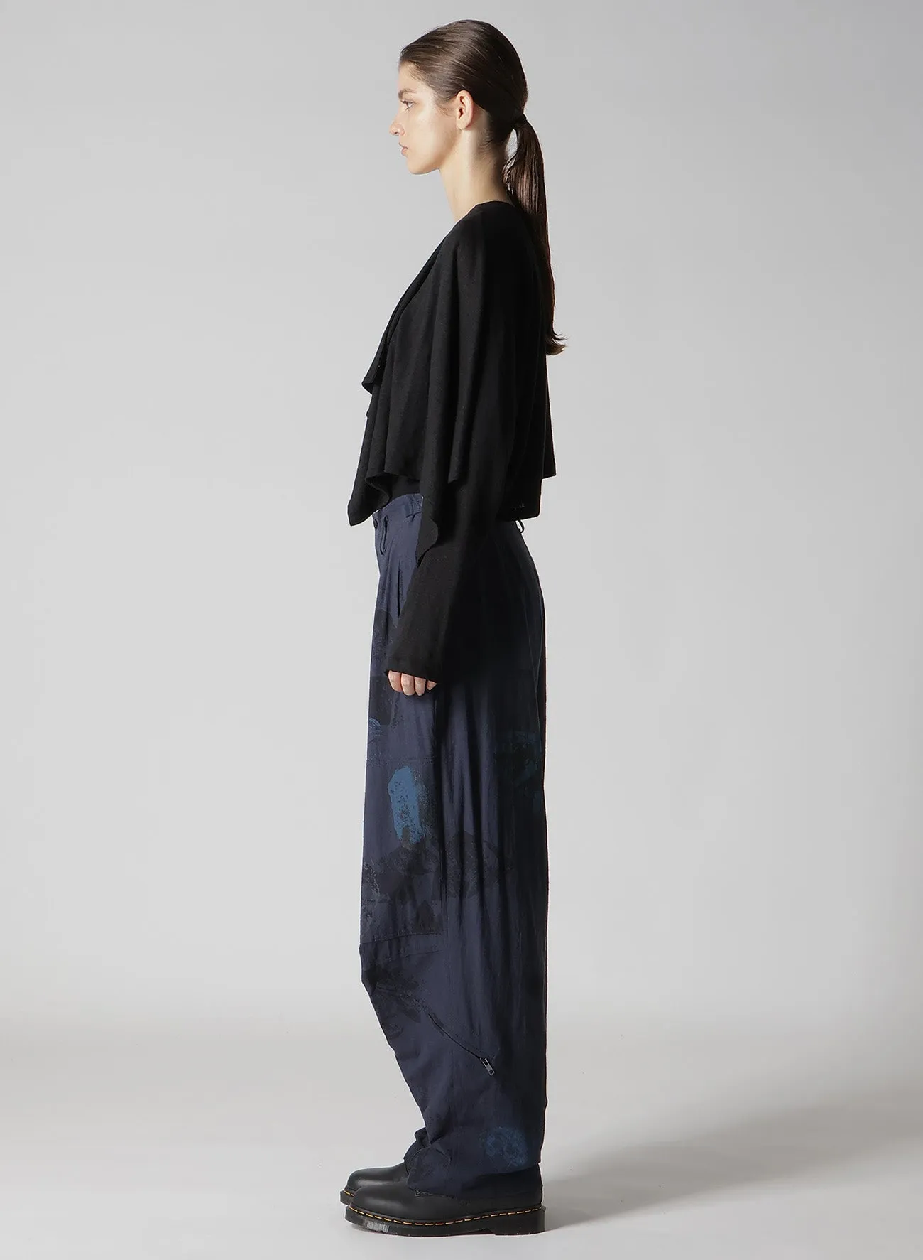 LINEN JERSEY BOLERO CARDIGAN