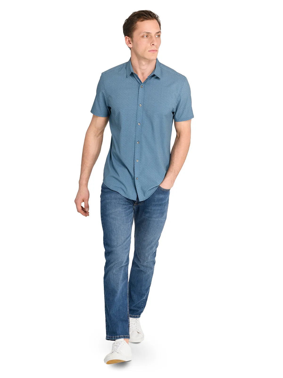 Linked Hexagon Short Sleeve Shirt