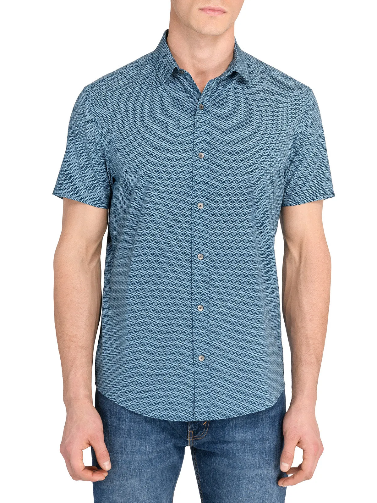 Linked Hexagon Short Sleeve Shirt