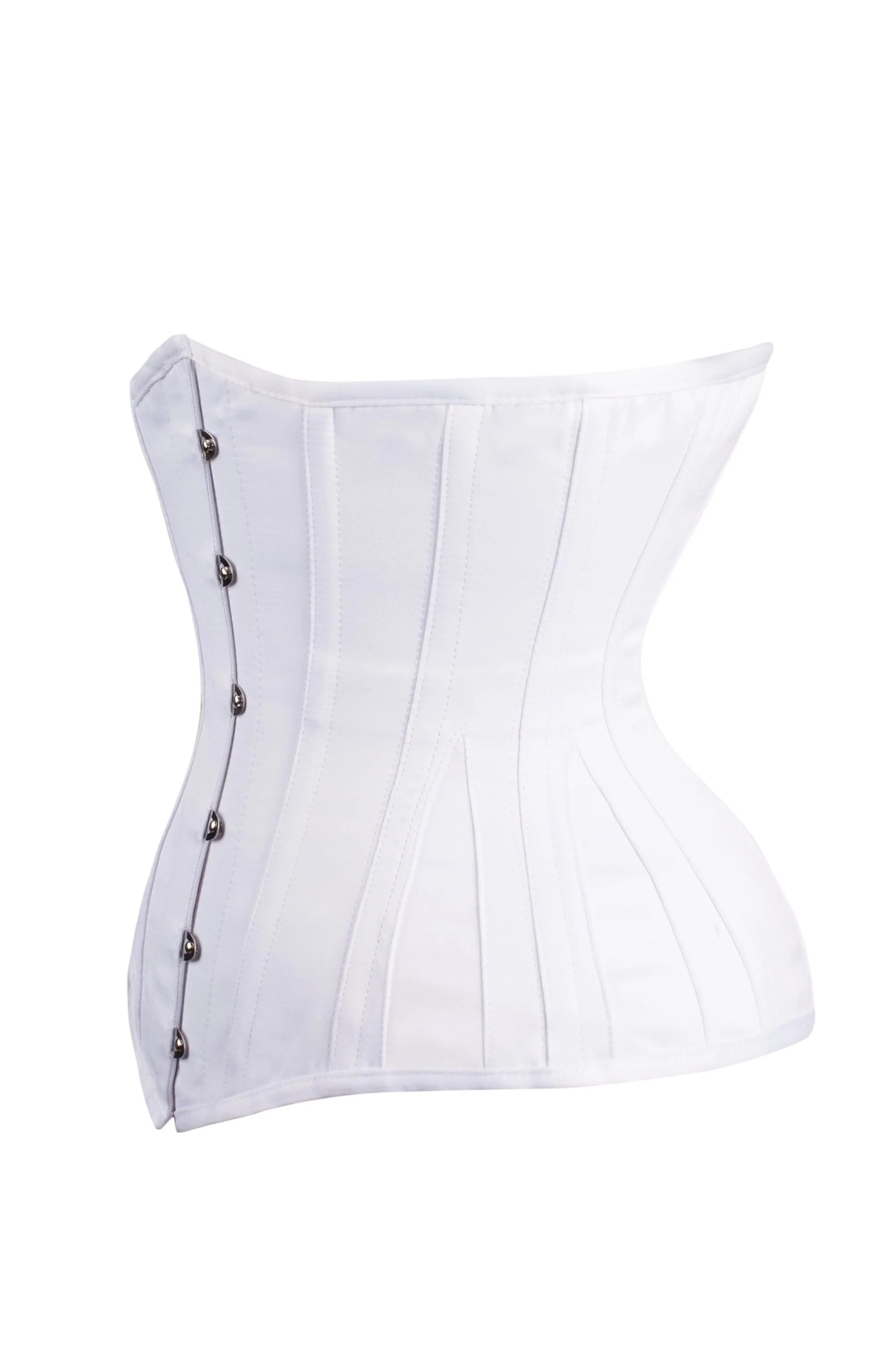 Long White Underbust Corset Waist Taming