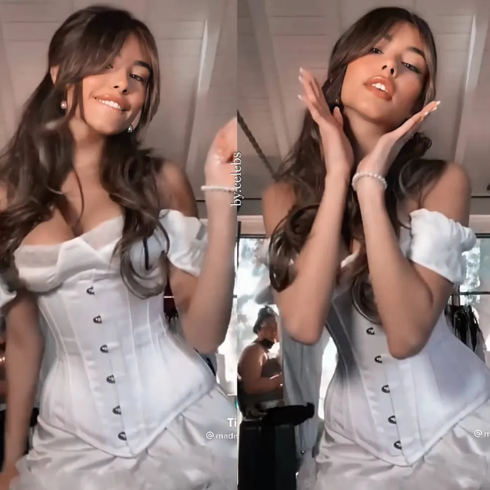 Long White Underbust Corset Waist Taming