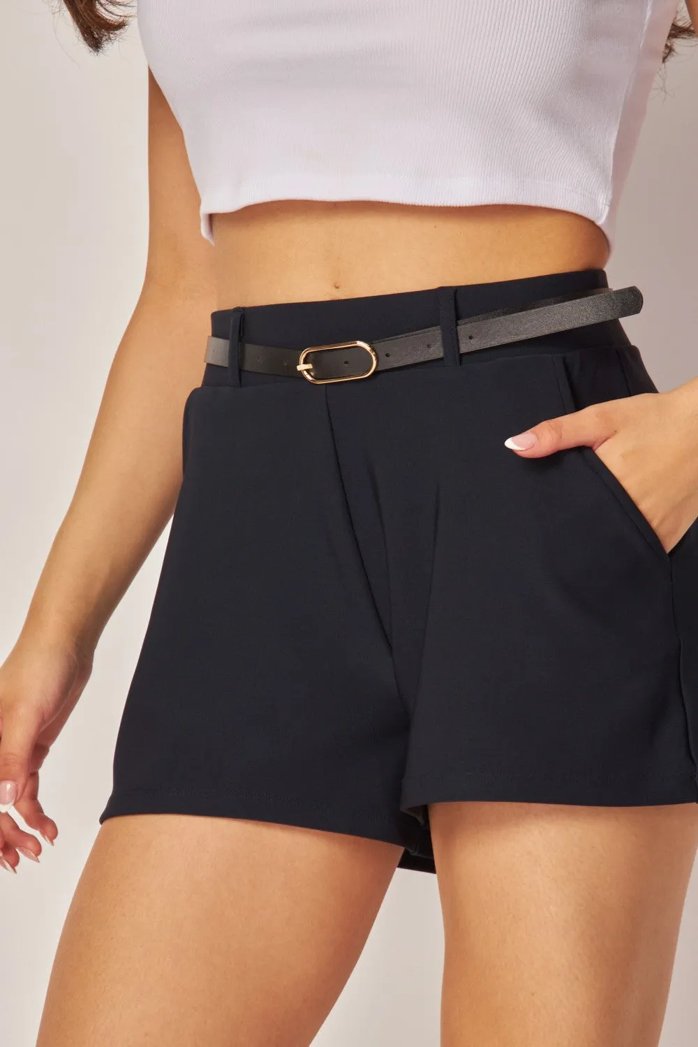 Love Poem Scuba Pocket Shorts with Belt