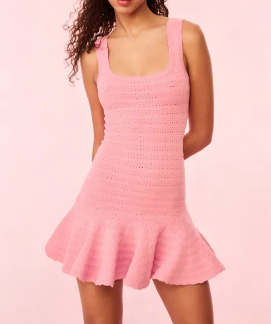 Love Shack Fancy Maryanne Dress - Sunset Pink