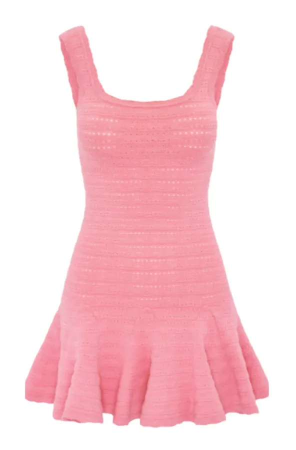Love Shack Fancy Maryanne Dress - Sunset Pink