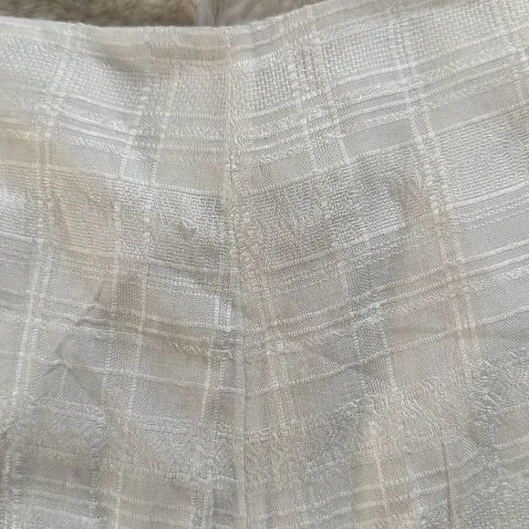 L*Space Ioana Shorts Plaid Textured Mini Cream Size L
