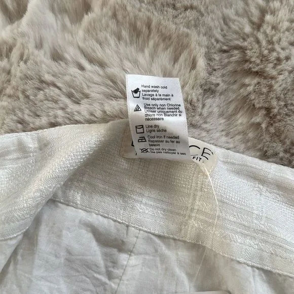 L*Space Ioana Shorts Plaid Textured Mini Cream Size L