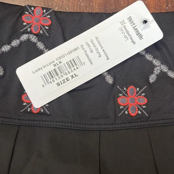 Lucky in Love Lurex Flora Scallop Skort M and XL