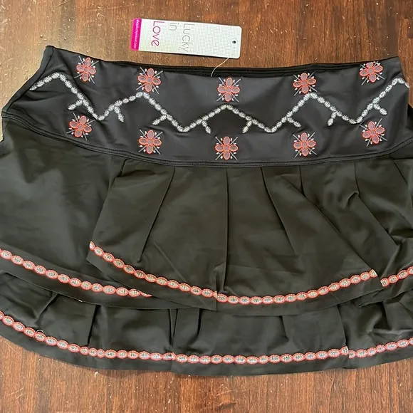 Lucky in Love Lurex Flora Scallop Skort M and XL