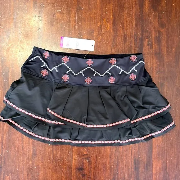 Lucky in Love Lurex Flora Scallop Skort M and XL