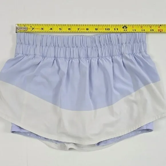 Lululemon Run Breeze Skirt Skort Mauve White Color Block Stretch Size 8