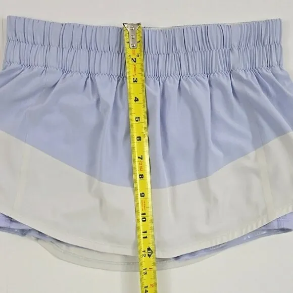 Lululemon Run Breeze Skirt Skort Mauve White Color Block Stretch Size 8