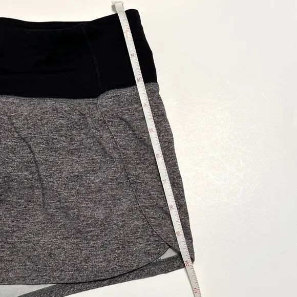 Lululemon RUN TIMES SHORTS II *4&quot; Heather Lux Multi Black SWIFT Size 4
