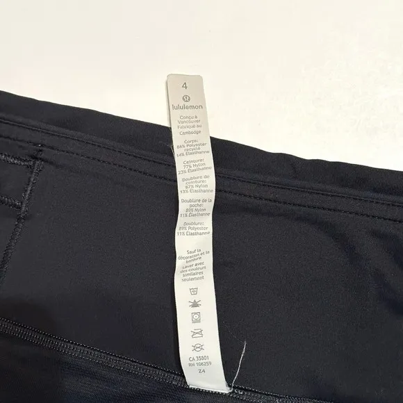 Lululemon RUN TIMES SHORTS II *4&quot; Heather Lux Multi Black SWIFT Size 4
