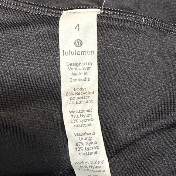 Lululemon RUN TIMES SHORTS II *4&quot; Heather Lux Multi Black SWIFT Size 4