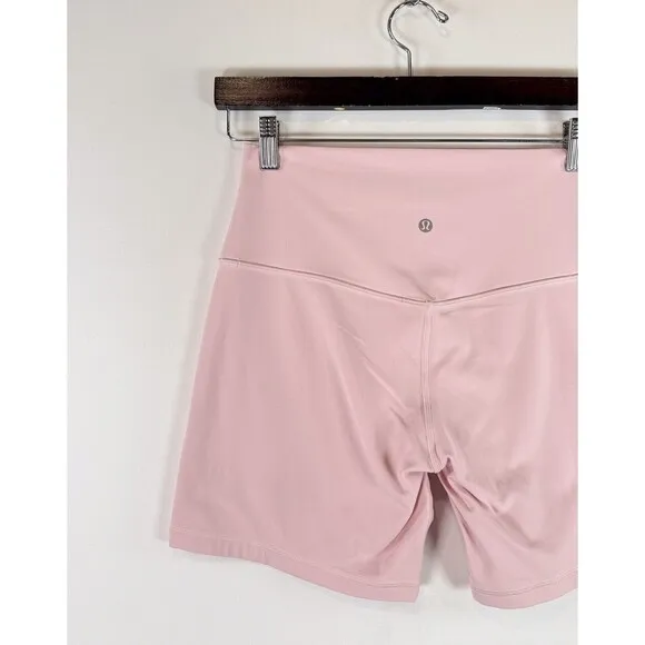 Lululemon Womens Shorts Pink Haze Align High Rise Pull On Stretch Gym Size 10