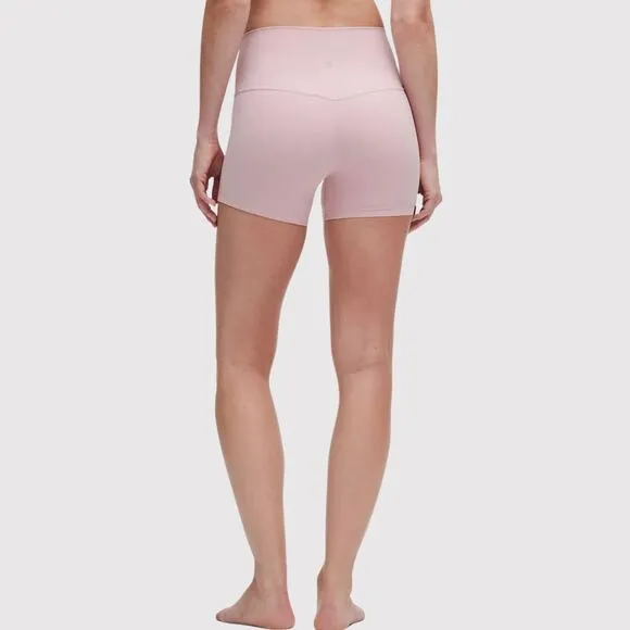 Lululemon Womens Shorts Pink Haze Align High Rise Pull On Stretch Gym Size 10