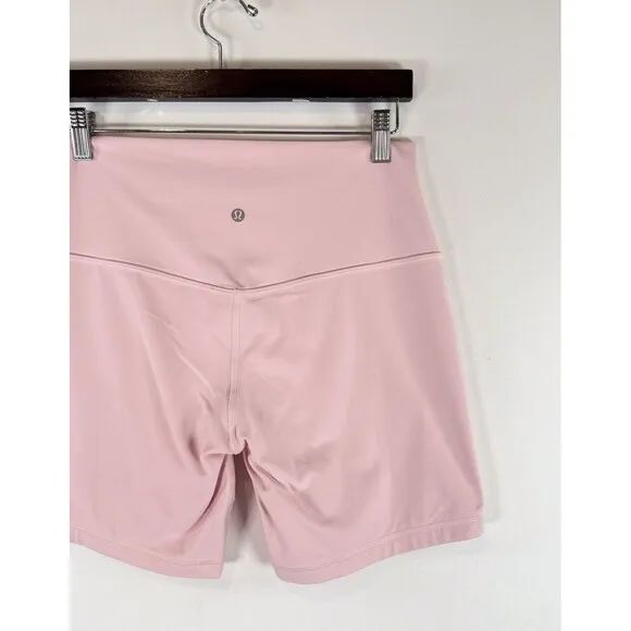 Lululemon Womens Shorts Pink Haze Align High Rise Pull On Stretch Gym Size 10