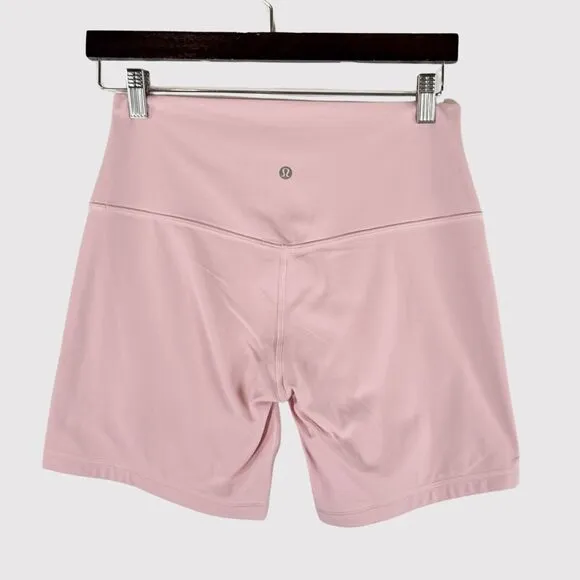 Lululemon Womens Shorts Pink Haze Align High Rise Pull On Stretch Gym Size 10