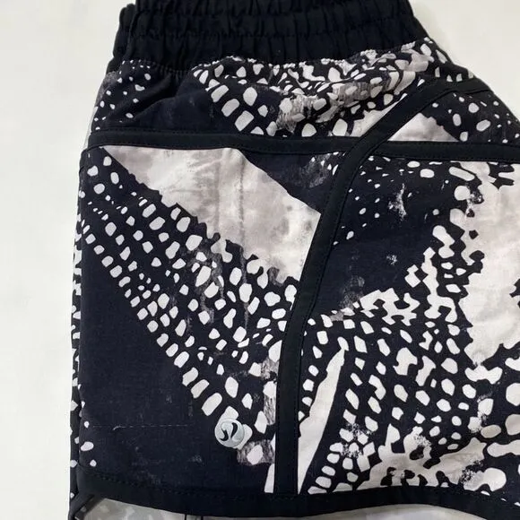 Lululemon Speed Short Static Mist Black and white speckled Size 6