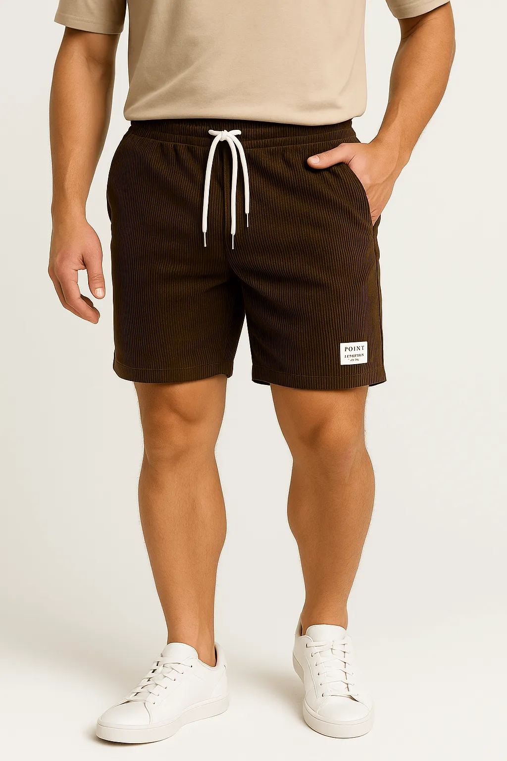 LumiNovi | Casual Shorts Drawstring Cotton Blend