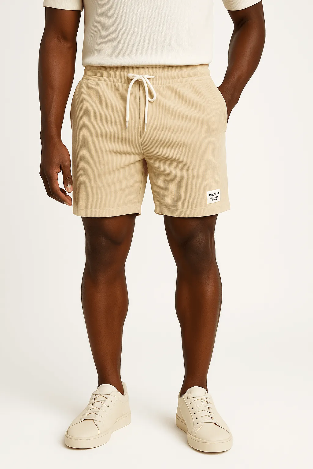 LumiNovi | Casual Shorts Drawstring Cotton Blend