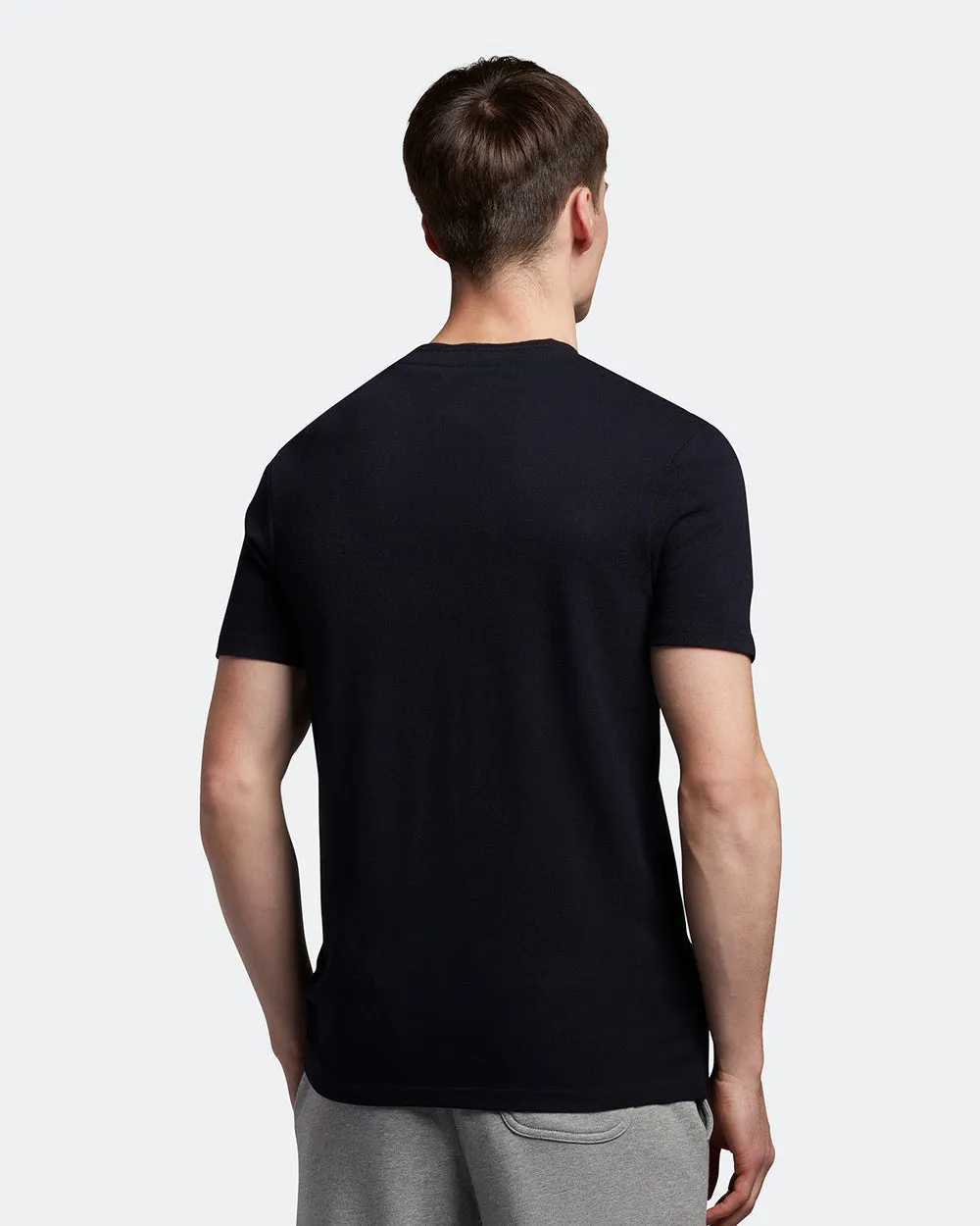 Lyle And Scott Crest Tipped T-Shirt Dark Navy Blue