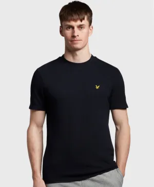 Lyle And Scott Crest Tipped T-Shirt Dark Navy Blue