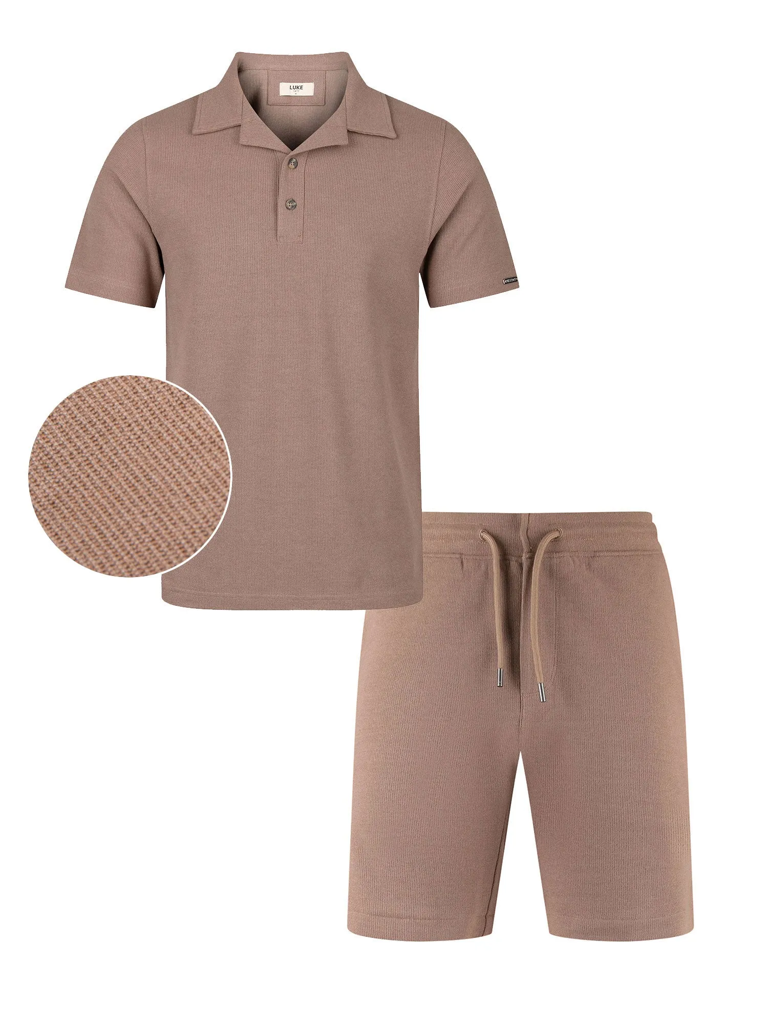MADERAS WAFFLE TEXTURED SHORT SET