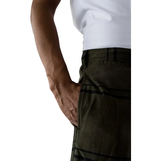 Madras Summer Short, Olive / Navy Stripe