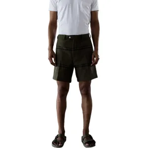 Madras Summer Short, Olive / Navy Stripe