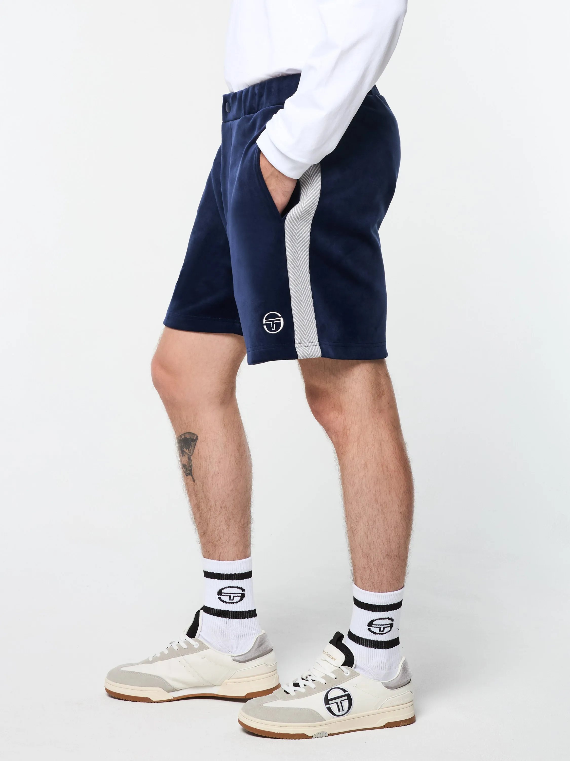 Maglia Velour Short- Maritime Blue