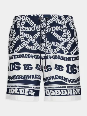 Marina Print Swim Trunks