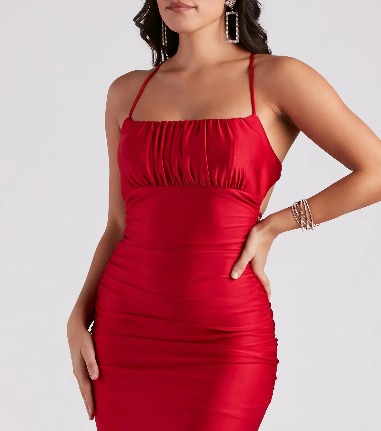 Martha Formal Satin Mermaid Long Dress
