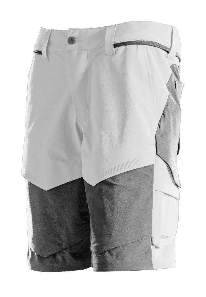 Mascot Customized Stretch Lightweight Shorts - White/Stone Grey