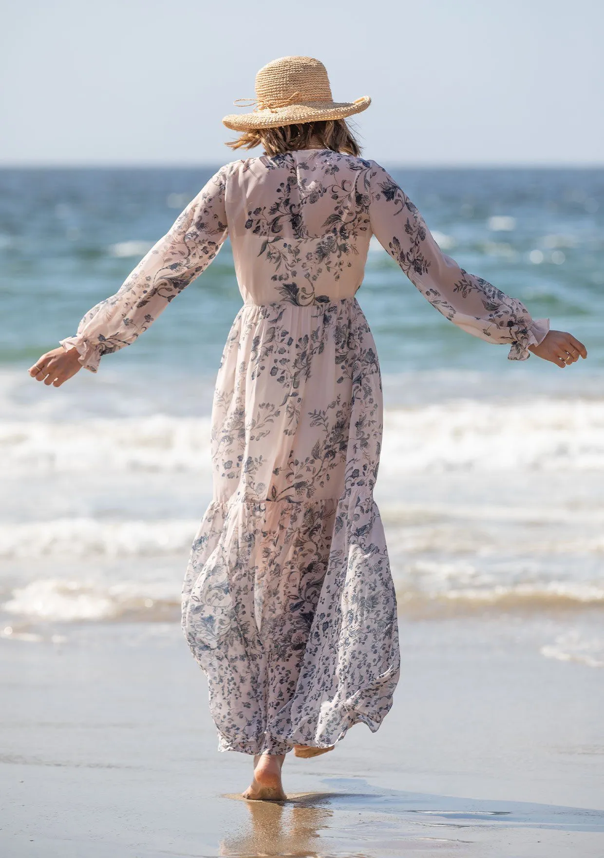 Meadow Sage Floral Maxi Dress