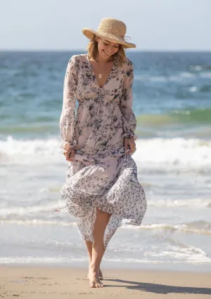 Meadow Sage Floral Maxi Dress